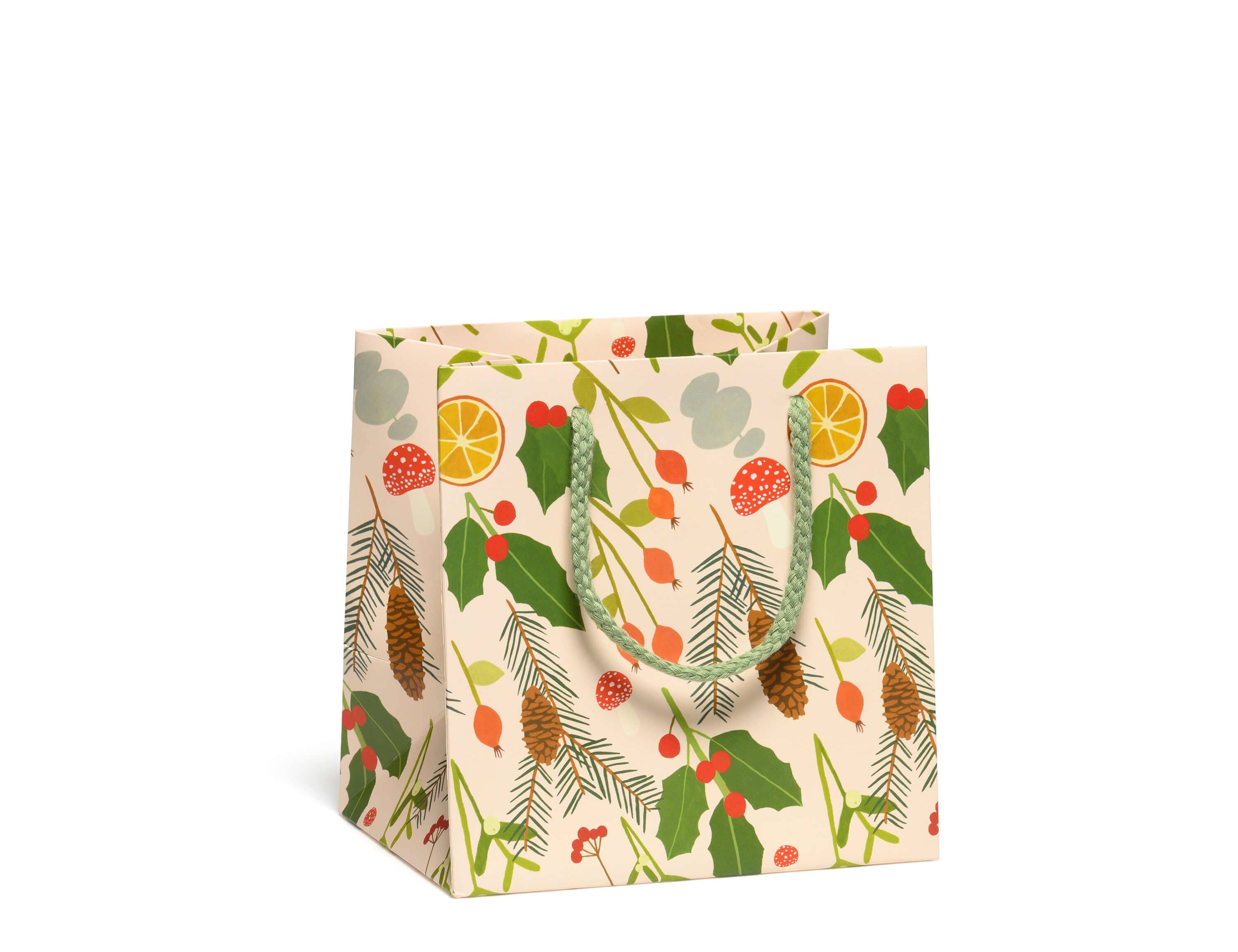 Red Cap Cards - Holiday Greens small gift bag