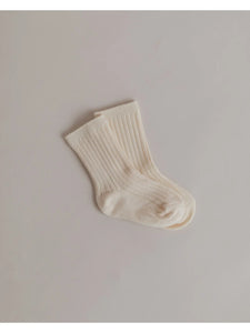RIBBED SOCKS - BUTTER - KINDLY THE LABEL