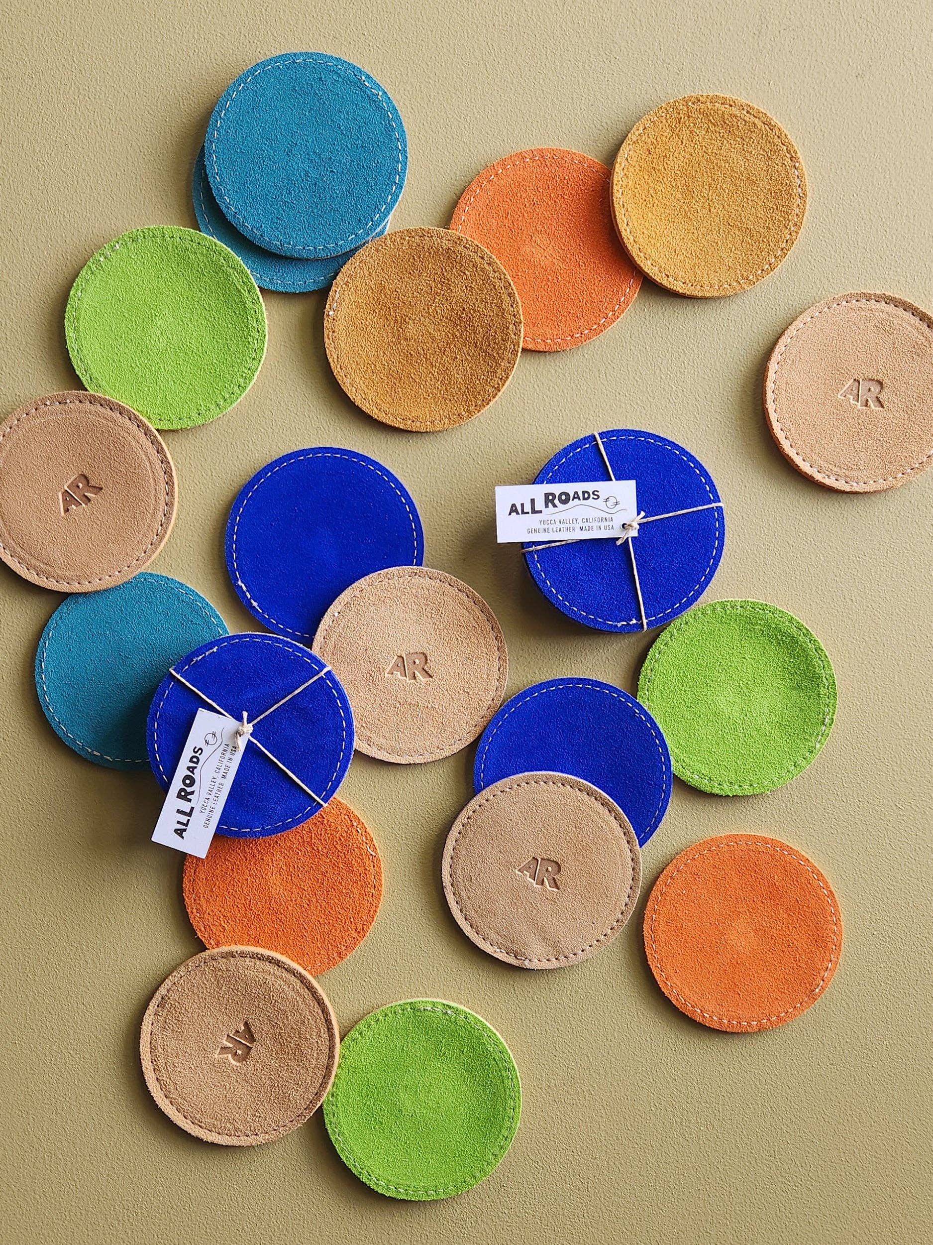 All Roads Suede Coasters