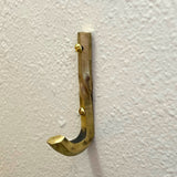 handcrafted brass hook for bathroom or kitchen
