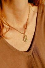 Load image into Gallery viewer, Gold Chain Labyrinth Spiral Necklace - DEA DIA
