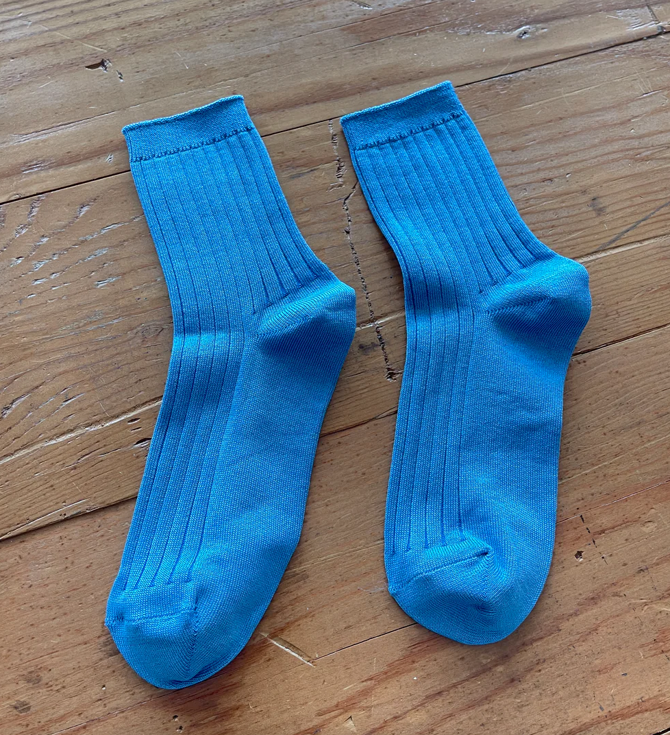 HER SOCKS (MC COTTON) | ELECTRIC BLUE - LE BON SHOPPE