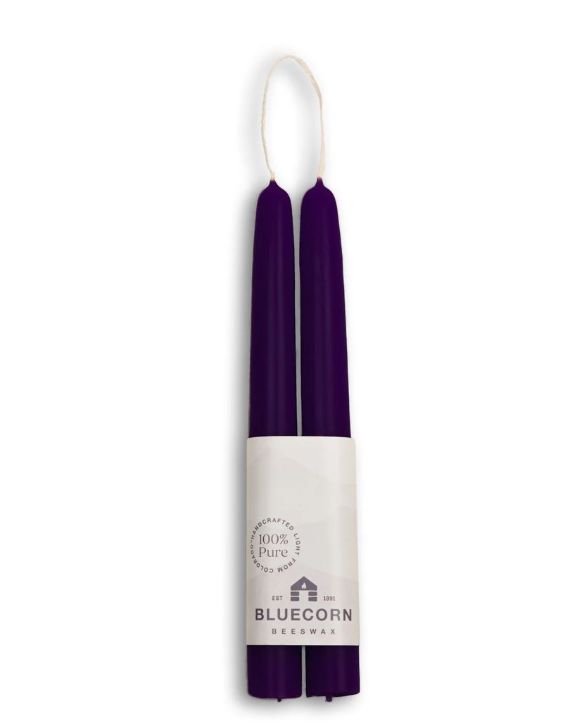 Bluecorn Hand-Dipped Beeswax Taper Candles - Thumbnail 4