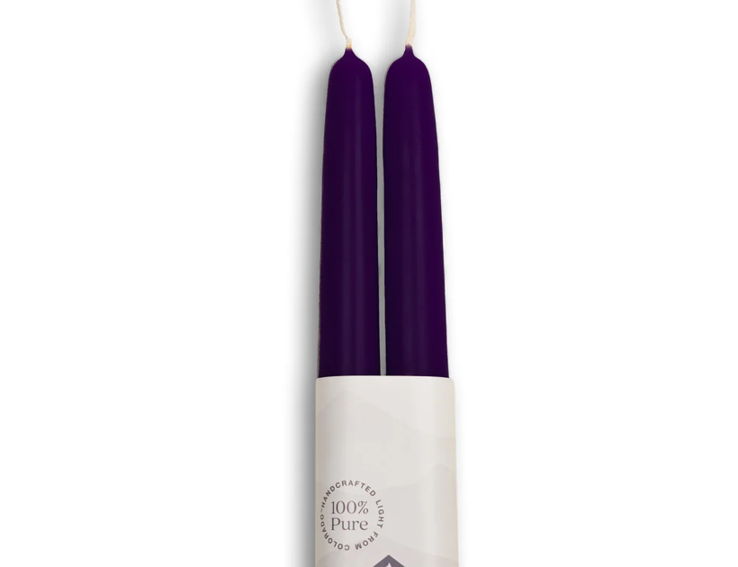 Hand-Dipped Beeswax Taper Candles - 8" | DUSK