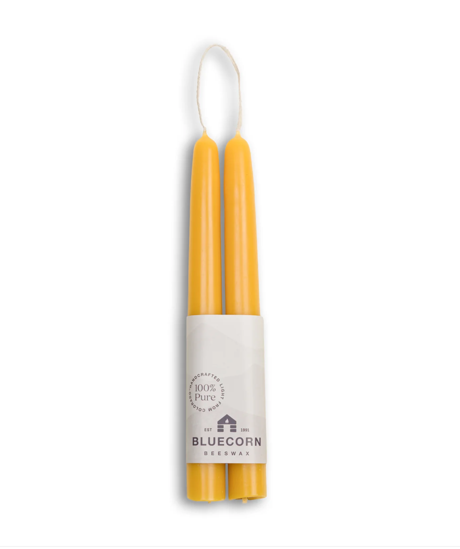 Bluecorn Hand-Dipped Beeswax Taper Candles - Thumbnail 2