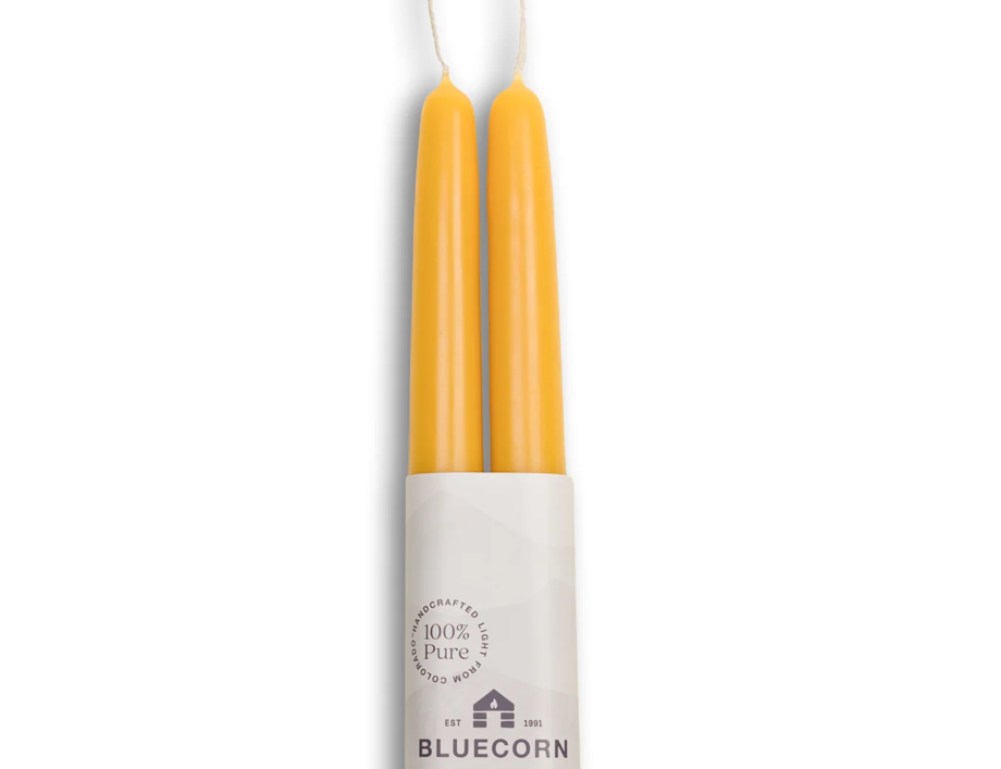 Hand-Dipped Beeswax Taper Candles - 8" | DUSK