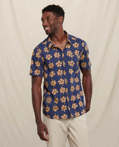 FLETCH SS SHIRT | TRUE NAVY BLOCK PRINT - TOAD & CO.