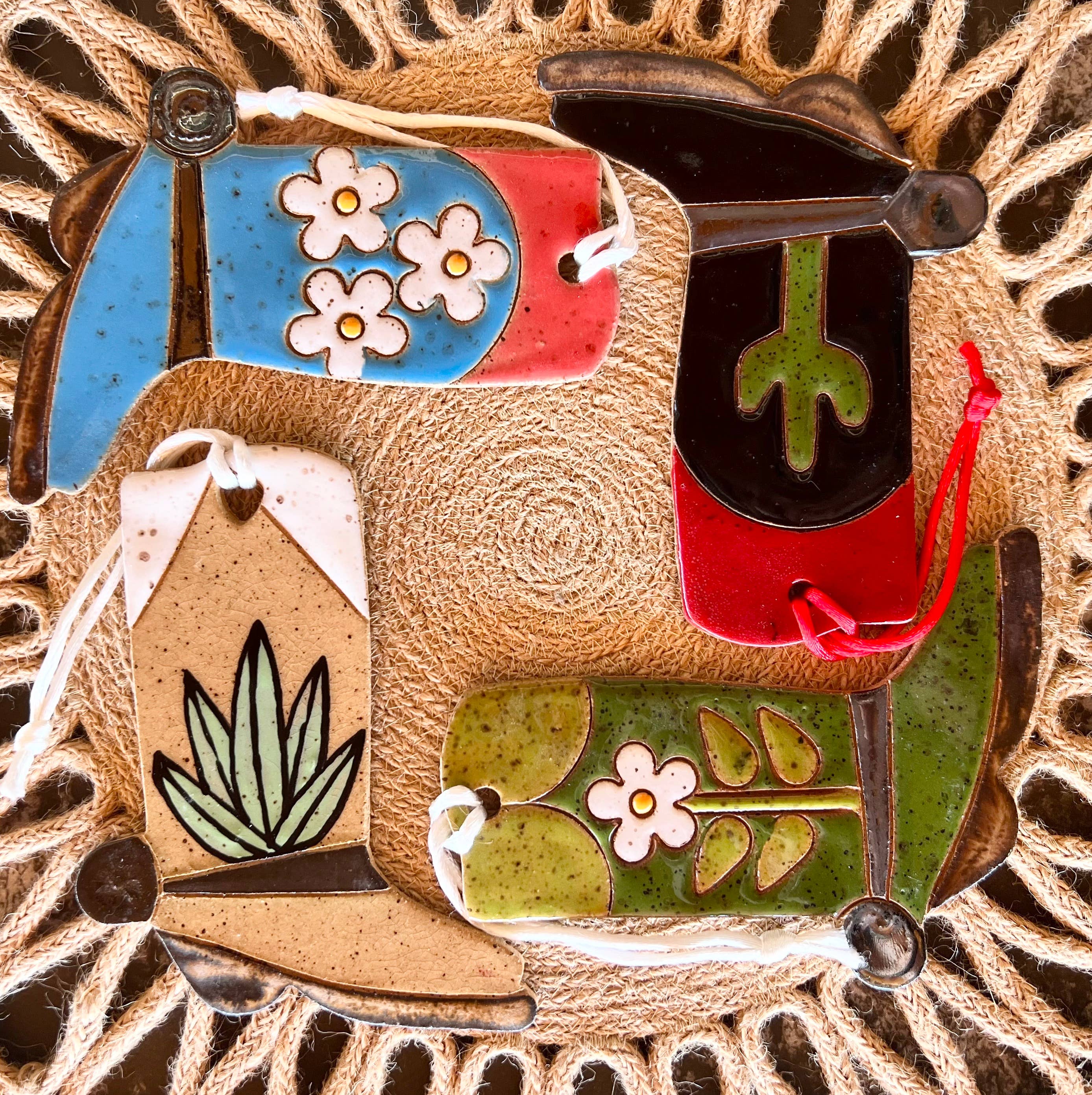Ceramic Western Boot Ornaments - Thumbnail 4