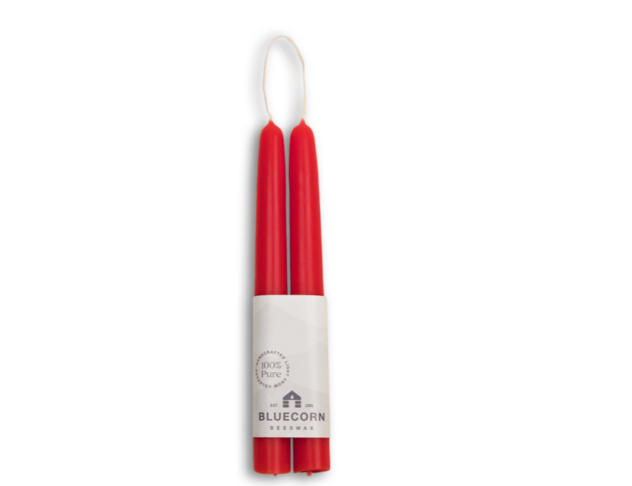 Bluecorn Hand-Dipped Beeswax Taper Candles - 8" | DUSK