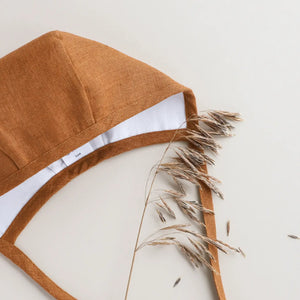 RUST Linen Bonnet Cotton-Lined | BRIAR BABY