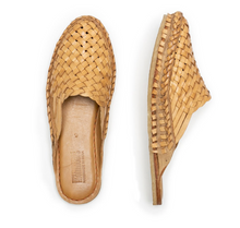 Load image into Gallery viewer, WOVEN SLIDE / NATURAL LEATHER | WOMEN&#39;S - MOHINDERS
