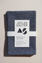Load image into Gallery viewer, JAPANESE CHAMBRAY NAPKINS | SET OF FOUR - ATELIER SAUCIER
