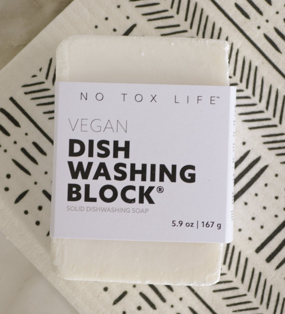 DISH BLOCK® ZERO WASTE DISH WASHING BAR | FREE OF DYES & FRAGRANCES - NO TOX LIFE