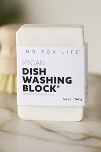 DISH BLOCK® ZERO WASTE DISH WASHING BAR | FREE OF DYES & FRAGRANCES - NO TOX LIFE