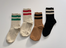 Load image into Gallery viewer, HER VARSITY SOCKS  | RED - LE BON SHOPPE

