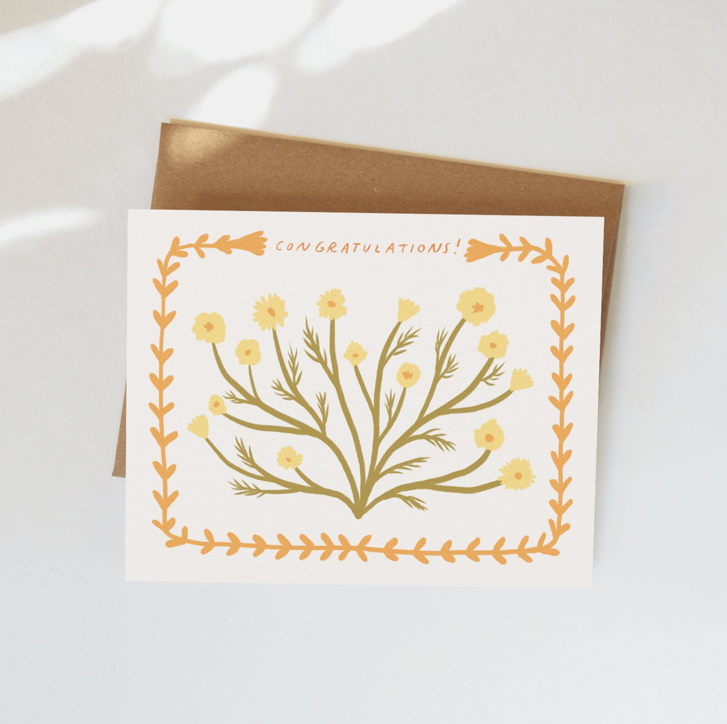 CHAMOMILE CONGRATULATIONS CARD - ELANA GABRIELLE