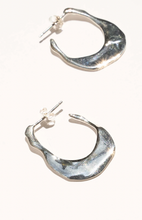 Load image into Gallery viewer, OCEAN HOOPS  | SILVER - MONEH BRISEL JEWELRY
