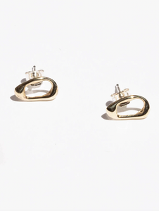 CURRENT STUDS | BRASS - MONEH BRISEL JEWELRY