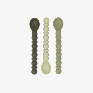 SILICONE TEETHY UTENSIL - SET OF 3 | GREEN LUCK - THE DEAREST GREY