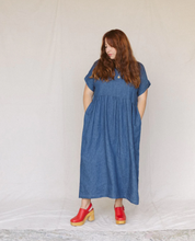 Load image into Gallery viewer, GRACE DRESS | HEMP DENIM - TIGEROWL
