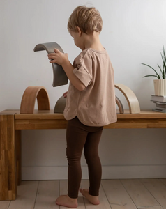 MINI RIBBED LEGGINGS | PUTTY
