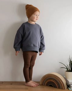MINI RIBBED LEGGINGS | PUTTY