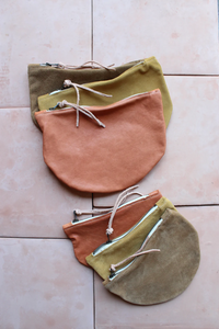 LOS LUNAS POUCH | LARGE - OLIVE N' SUEDE