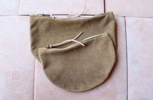 LOS LUNAS POUCH | LARGE - OLIVE N' SUEDE