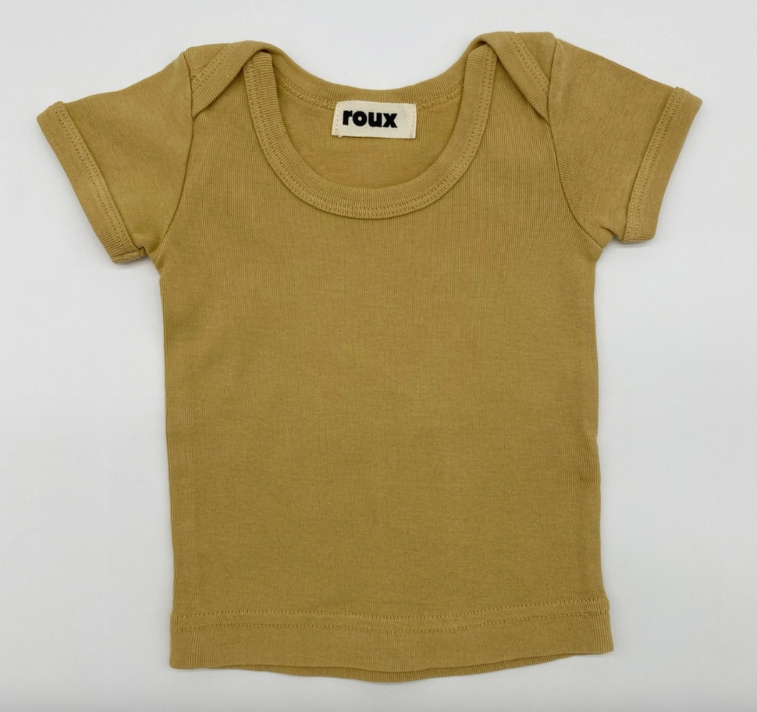 BASIC SHIRT SLEEVE LAP TEE - ROUX