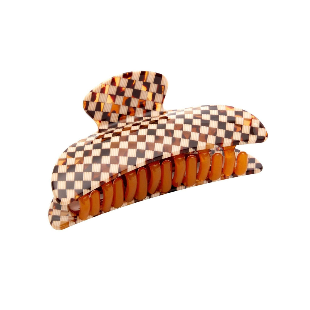 Midi Heirloom Claw in Tortoise Checker - Machete