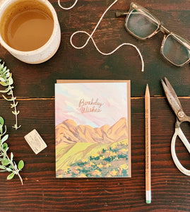 HAPPY BIRTHDAY MOUNTAIN GREETING CARD - LITTLE SALT WAGON