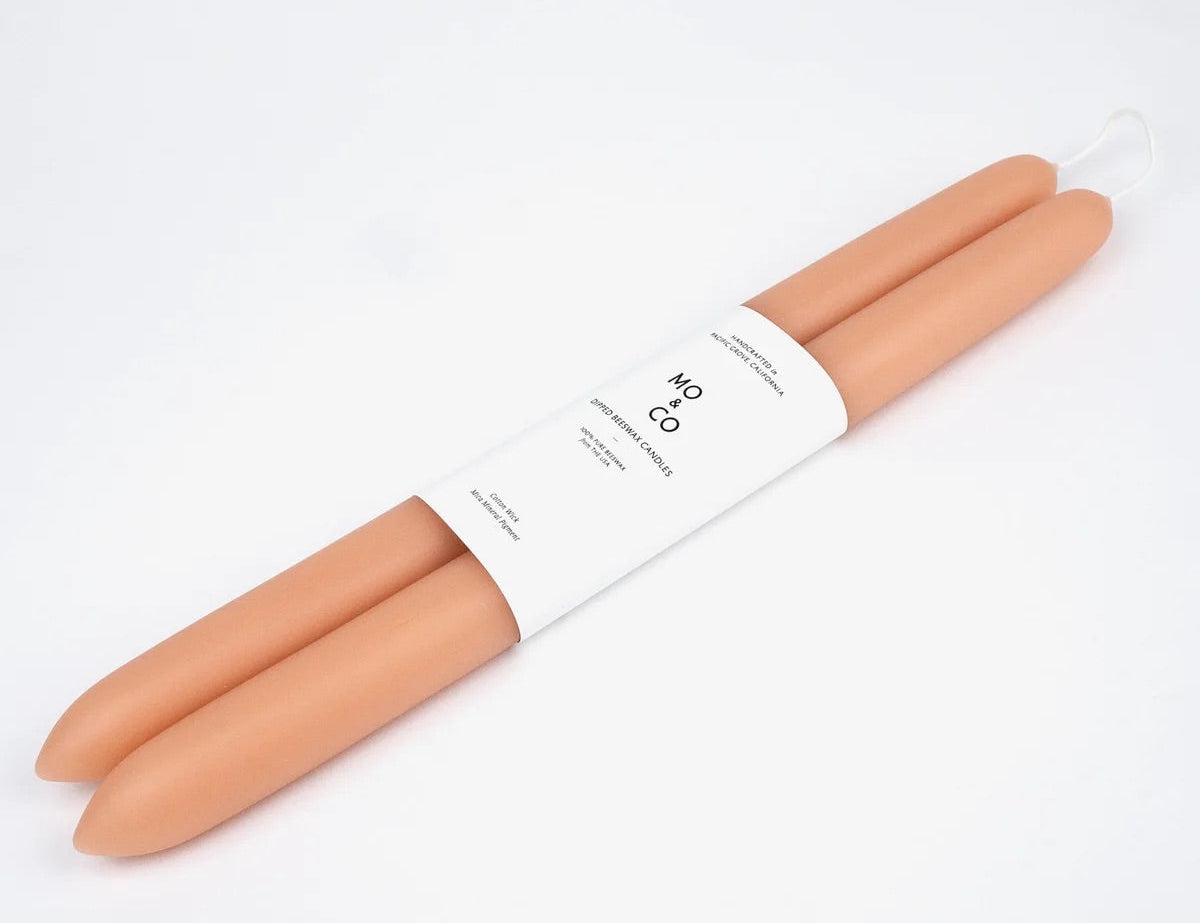 Hand dipped Beeswax Candle stick set